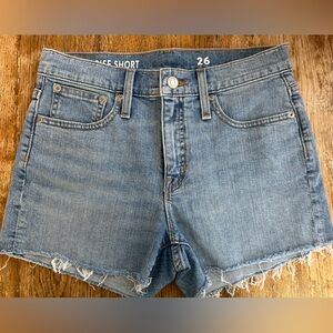 J. Crew mid rise denim short in Bleecker wash